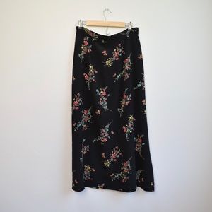 90s Vintage Maxi Floral Skirt